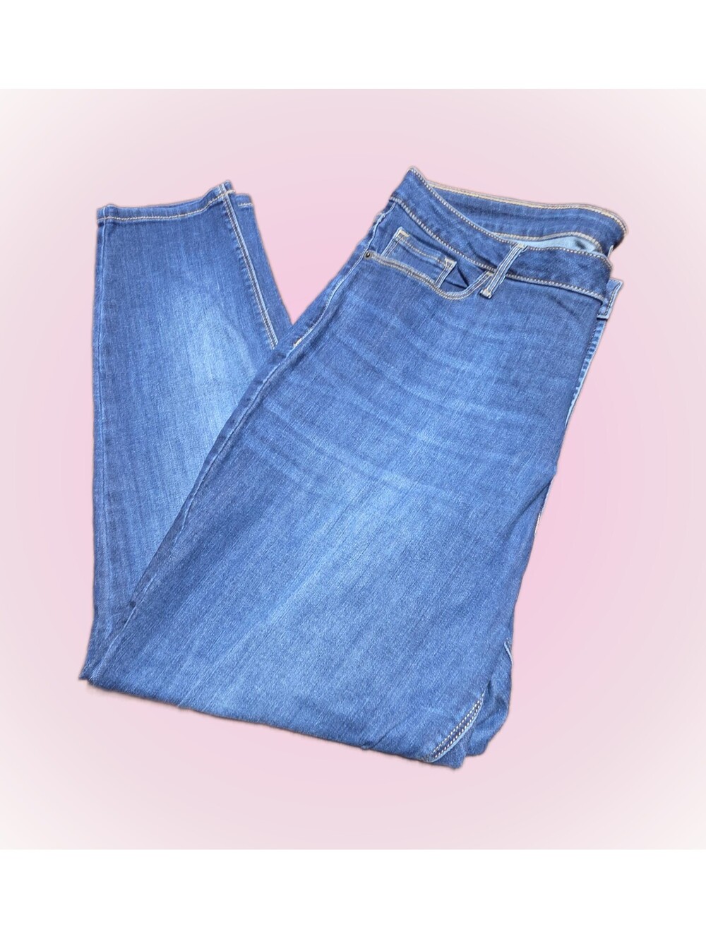 Womens Plus Size 18 Blue Denim Rockstar Skinny Leg Jeans by Old Navy